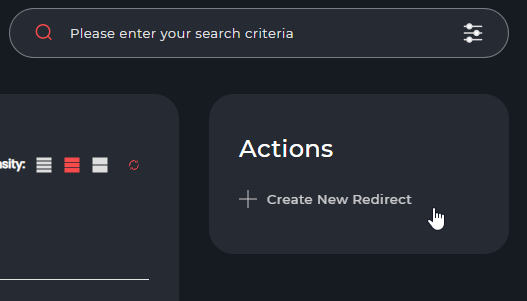 Create new redirect